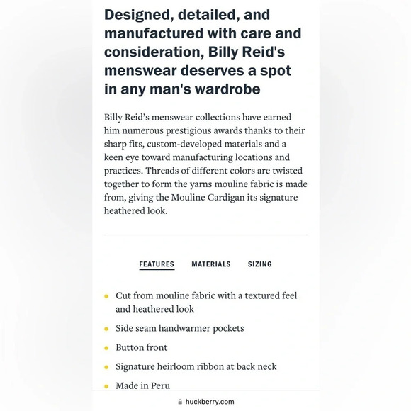 Billy Reid Mouline Regular Fit Cardigan Men’s XL - Picture 4 of 9